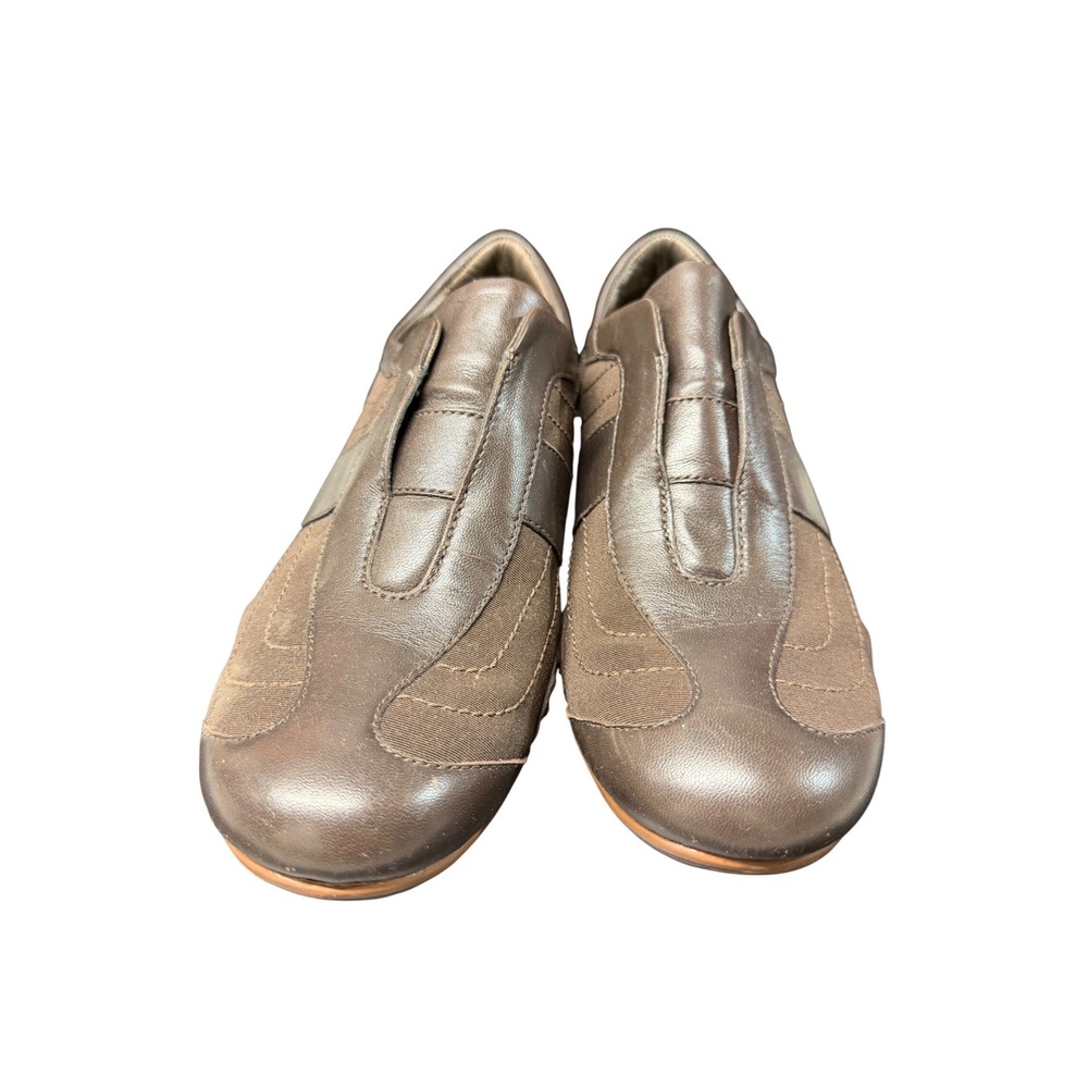 Cole Haan Nike Air Brown Leather Slip On Sneakers Shoes D26033 Womens 6B